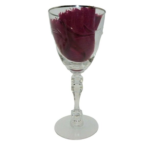 ONE - Tiffin Franciscan LYNDLEY (PLATINUM TRIM) Wine Glass 716990 - Picture 2 of 4